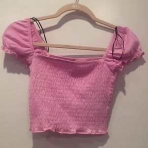 H&M smocked cropped top